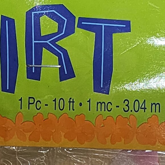 Amscan Party City Luau 10ft One Piece Tissue Hawaiian Multi Flower Table Skirt - Picture 8 of 16